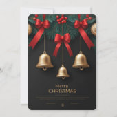 Elegant Christmas Bells Decor – Karte (Rückseite)