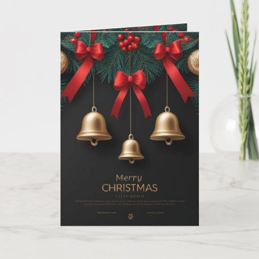 Elegant Christmas Bells Decor – Karte (Vorderseite)
