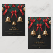 Elegant Christmas Bells Decor – Mitteilungskarte (Vorne/Hinten)