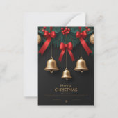Elegant Christmas Bells Decor – Mitteilungskarte (Rückseite)