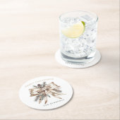 Elegant Christmas Bow Personalized Coasters Runder Pappuntersetzer (Vor Ort)