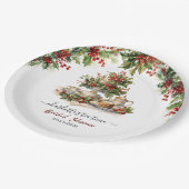 Elegant Christmas Bridal Shower Tea Time Party Pappteller (Schrägansicht)