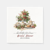 Elegant Christmas Bridal Shower Tea Time Party Serviette (Vorderseite)