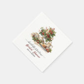 Elegant Christmas Bridal Shower Tea Time Party Serviette (Ecke)
