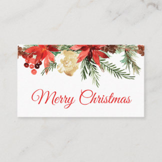 Elegant Christmas Business Card Visitenkarte