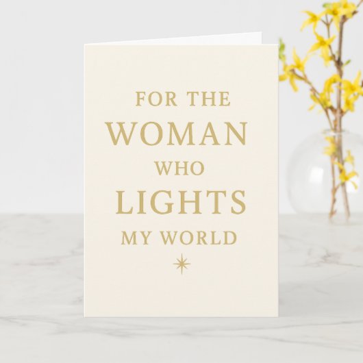 Elegant Christmas Card for Mom - Light of My World Karte (Gelbe Blume)