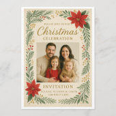 Elegant Christmas celebration Invitation Einladung (Vorderseite)
