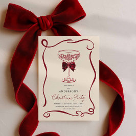 Elegant Christmas Cocktail Party Invitation Einladung