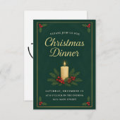 Elegant Christmas Dinner Invitation Einladung (Vorne/Hinten)