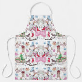 Elegant Christmas Fairy Tale Hand gemalt Schürze (Vorderseite)