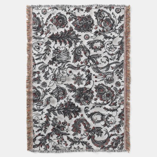 Elegant Christmas floral ornament pattern design Decke (Vorderseite Vertikal)