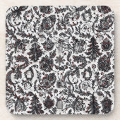 Elegant Christmas floral ornament pattern design Getränkeuntersetzer (Vorderseite)