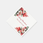Elegant Christmas Floral Poinsettia Paper Napkins Serviette (Ecke)