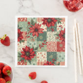 Elegant Christmas Floral Quilt Pattern  Serviette (Beispiel)