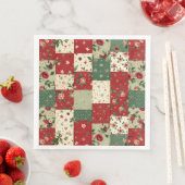Elegant Christmas Floral Quilt Pattern  Serviette (Beispiel)