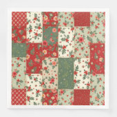 Elegant Christmas Floral Quilt Pattern  Serviette (Vorderseite)
