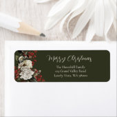 Elegant Christmas Floral Return Address (Insitu)