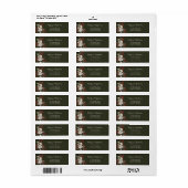 Elegant Christmas Floral Return Address (Vorne)