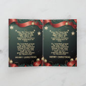 Elegant Christmas Frame Background with Gold Stars Karte (Innenseite)