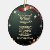 Elegant Christmas Frame Background with Gold Stars Keramik Ornament (Links)
