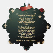 Elegant Christmas Frame Background with Gold Stars Ornament Karte (Rückseite)