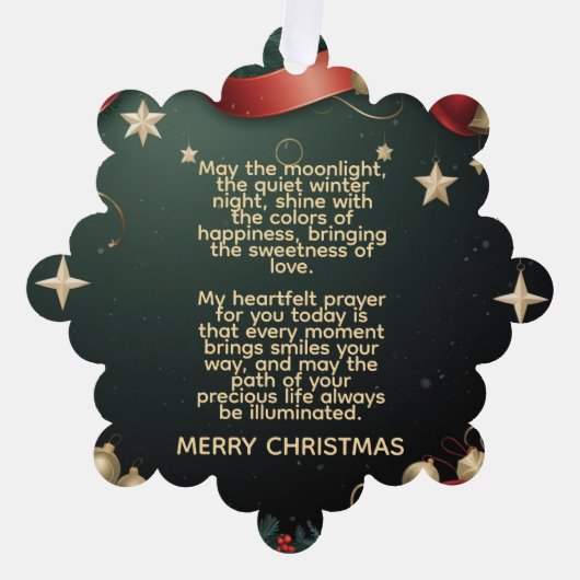 Elegant Christmas Frame Background with Gold Stars Ornament Karte (Vorderseite)