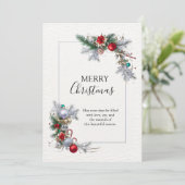 Elegant Christmas Frame Feiertagskarte (Stehend Vorderseite)