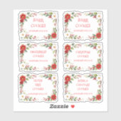 Elegant Christmas Frame For Cookies Exchange Aufkleber (Blatt)