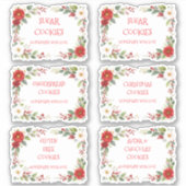 Elegant Christmas Frame For Cookies Exchange Aufkleber (Vorderseite)