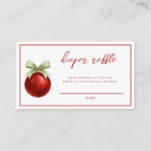 Elegant Christmas Gender Neutral Diaper Raffle Begleitkarte (Vorderseite)