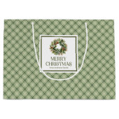 Elegant Christmas Gift Bag Nordic Pastel Palette Große Geschenktüte (Vorderseite)