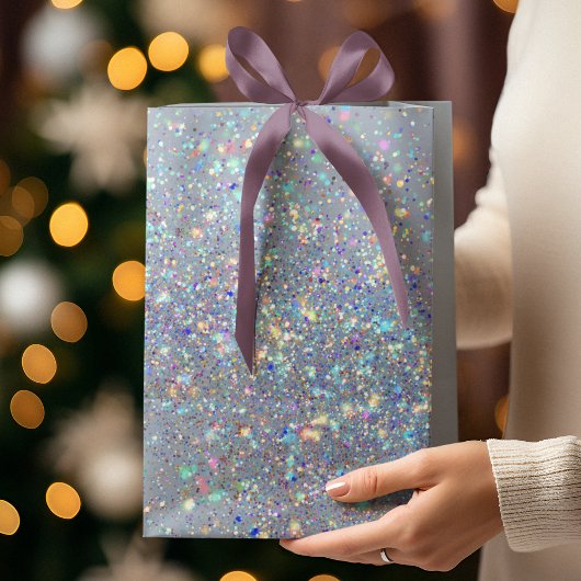 Elegant Christmas Glitter Gift Bag Mittlere Geschenktüte