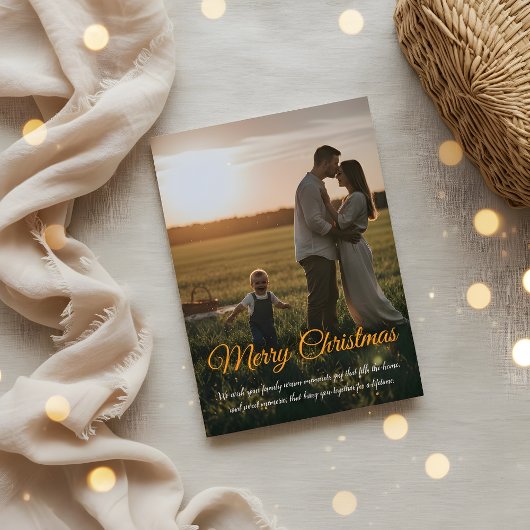 Elegant Christmas Greeting Card | Merry Christmas Dankeskarte