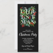 Elegant CHRISTMAS Grüne Party Einladungen (Vorderseite)