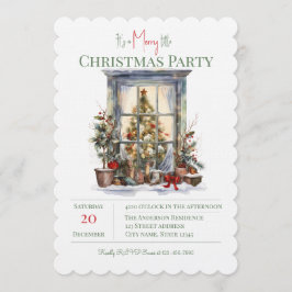 Elegant Christmas Holiday Invitation Einladung