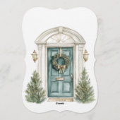 Elegant Christmas Holiday Invitation Fireplace Einladung (Rückseite)