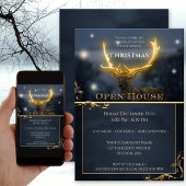 Elegant Christmas Holiday Open House Invitation Einladung