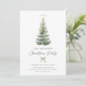 Elegant Christmas Holiday Party Invitation Einladung (Stehend Vorderseite)