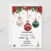 Elegant Christmas Holiday Party Invitation Save The Date (Vorderseite)