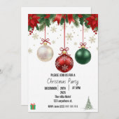 Elegant Christmas Holiday Party Invitation Save The Date (Vorne/Hinten)