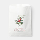 Elegant Christmas Holly Geschenktütchen (Vorderseite)