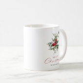 Elegant Christmas Holly Kaffeetasse (VorderseiteRechts)