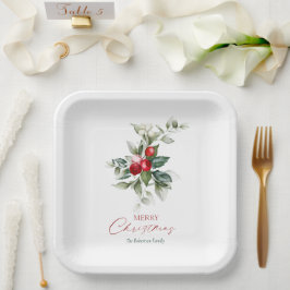 Elegant Christmas Holly Pappteller