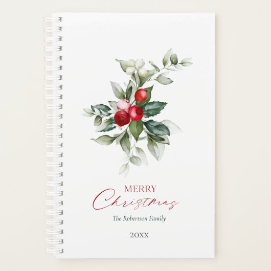 Elegant Christmas Holly Planer (Vorderseite)