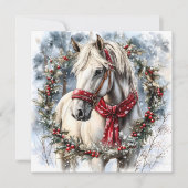 Elegant Christmas Horse with Winter Wreath Custom (Vorderseite)