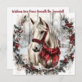 Elegant Christmas Horse with Winter Wreath Custom (Vorne/Hinten)