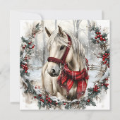 Elegant Christmas Horse with Winter Wreath Custom (Vorderseite)