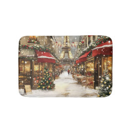 Elegant Christmas in Paris Holiday Badematte