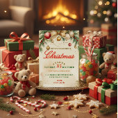 Elegant Christmas Invitation Card Folieneinladung