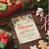 Elegant Christmas Invitation Card Folieneinladung